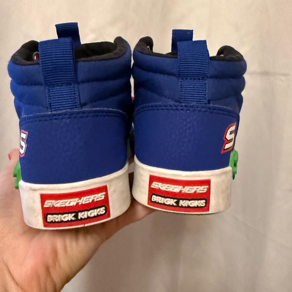 Skechers Kids Blue and Red High-Top Sneakers - Picture 2 of 4
